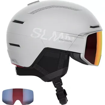 Lyžařská helma se štítem Salomon Driver Prime Sigma Plus Grey