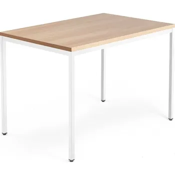 Psací stůl Psací stůl QBUS, 4 nohy, 1200x800 mm, bílý rám, dub