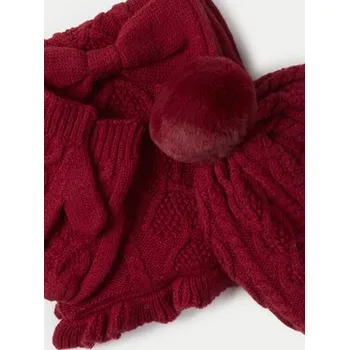 Čepice Mayoral Sada čepice, šála a rukavice 10768 Červená 6M