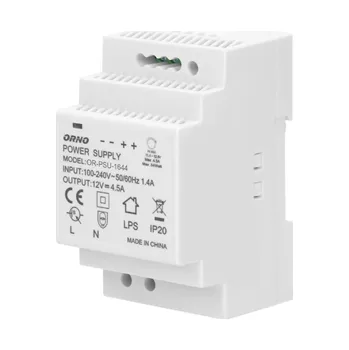 spínaný zdroj Napájecí zdroj ORNO OR-PSU-1644, 12V/4,5A, 54W, na DIN lištu