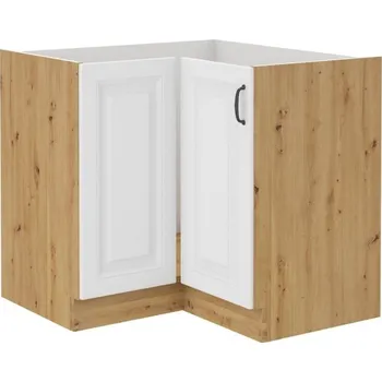 Stolarz-Lempert Kuchyňská skříňka Stilo WHAR - dolní rohová 90x90 DN 2F, bílá + Artisan