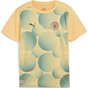 Puma MCFC Prematch Licensed Short-Sleeve T-Shirt Beige 11-12 let