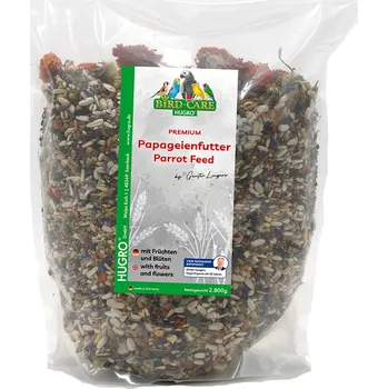 Pro ptáka 2x2,8kg Hugro krmivo pro papoušky s ovocem a květinami - výhodné balení