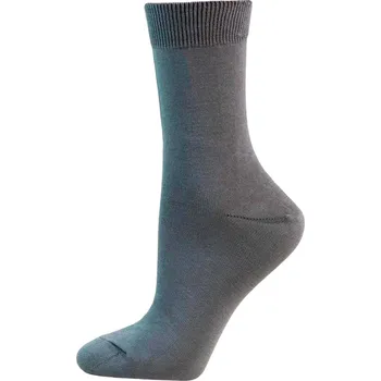 Pánské ponožky 100% bavlněné ponožky tmavě šedé - hladké, Barva: Šedá, Velikost: 38 - 39 (5 - 6)