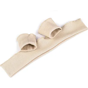 Elastické náplety šíře 7 cm sada (2x rukáv, 1x pás), barva 33 (114) béžová světlá