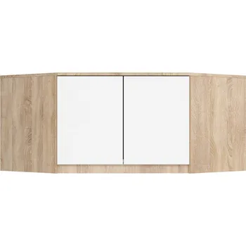 Šatní skříň Nástavec na rohovou šatní skříň CLP 100 cm dub sonoma/bílá