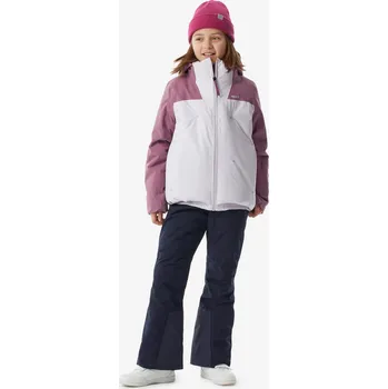 WEDZE Dívčí lyžařská bunda hřejivá nepromokavá 6–14 let 500 Warm 12 LET FIALOVÁ