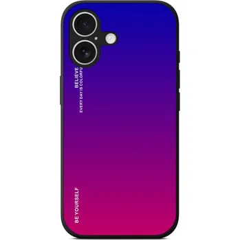 Pouzdro na mobilní telefon Kryt iPhone 16 pevný duhový fialový (obal neboli pouzdro na iPhone 16)