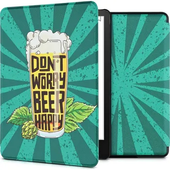 Pouzdro na čtečku elektronické knihy Pouzdro KW Mobile - Dont Worry Beer Happy - KW5625613 - pro Amazon Kindle Paperwhite 5 (2021) - vícebarevné + BONUSY