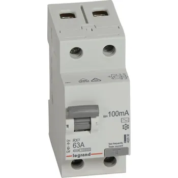 Proudový chránič RX3 CHRÁN. 2P 63A 100MA AC *402030 Legrand