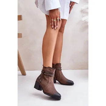 Dámská zimní obuv Boty na podpatku model 201545 Step in style 37