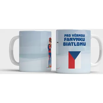 Hrnek Pro Věrnou Fanynku Biatlonu - Bílá