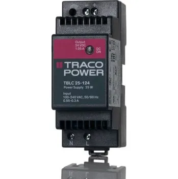 spínaný zdroj TRACOPOWER Spínaný Napájecí zdroj na lištu DIN, počet výstupů: 1, výstup: 24V dc, 1.05A, vstupní: 85 → 264V