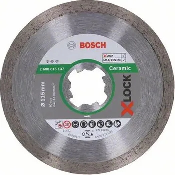 Řezný kotouč Bosch Diamantový řezný kotouč Standard for Ceramic systému X-LOCK, 115×22,23×1,6×7 PROFESSIONAL 2608615137