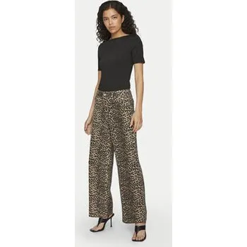 Dámské kalhoty Vila Jeansy Chia 14105638 Béžová Wide Leg 44