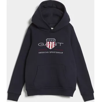 Dívčí mikina MIKINA GANT ARCHIVE SHIELD RAGLAN HOODIE EVENING BLUE