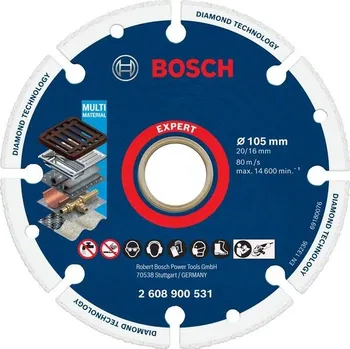 Řezný kotouč Bosch Diamantový řezací kotouč EXPERT Diamond Metal Wheel 105 × 20/16 mm 2608900531