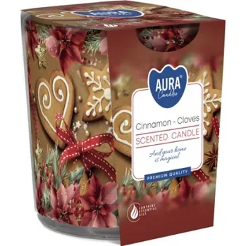 Svíčka Vonná svíčka vánoční - Skořice a hřebíček