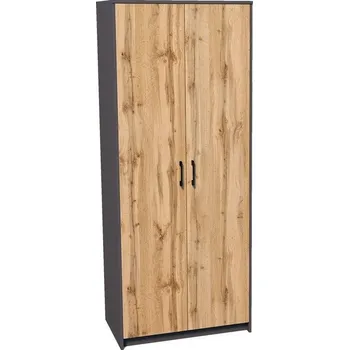 Šatní skříň Policová skříň MAX 6 grafit/dub wotan