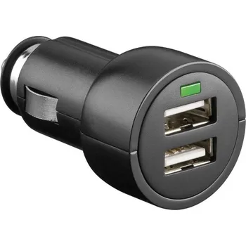 goobay Napájecí 12-24V autoadaptér na 2xUSB 3,1A černý