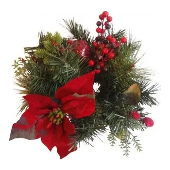 Věnec Věnec s poinsettií klasický, 30 cm FP7-122-3W