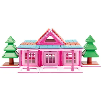 Díl pro stavebnice Magformers Okno dělené růžové 1 ks