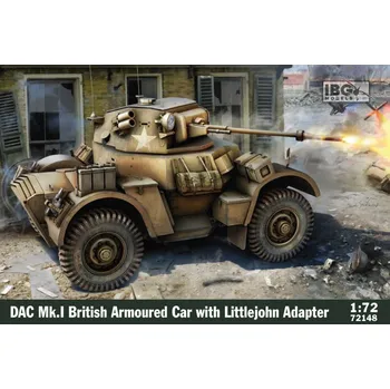 Plastikový model IBG 1/72 British Daimler Armoured Car Mk.I with Littlejohn Adaptor