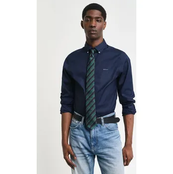 Pánské oblečení KOŠILE GANT SLIM PINPOINT OXFORD SHIRT MARINE