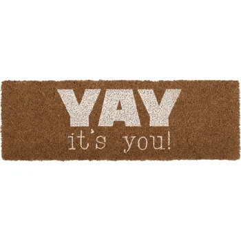 Rohožka Rohožka YAY, to jsi ty! bílá Present Time (Barva-hnědá)
