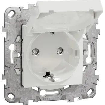 vypínač a zásuvka Zásuvka SCHUKO, 2P+E 250V/16A, IP44,bílá