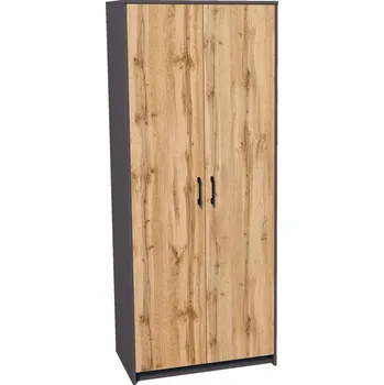 Šatní skříň Šatní skříň VIKA 2D PLUS grafit/dub wotan