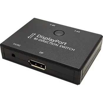 DisplayPort přepínač obousměrný 2:1 / 1:2, 4K60Hz