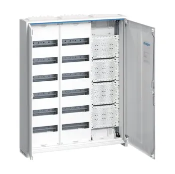 Rozvaděč Hager FWB63K1 Rozvaděč nástěnný FWB IP30, tř. ochr.II, multimediální, 950x800x161, 144 mod. + MP, perf. dveře