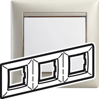 vypínač VA RÁMEČEK 3P HOR.JEMNÁ PERLEŤ 770473