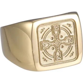 Prsten Free Style Pánský pečetní prsten z chirurgické oceli RSS1054GD Velikost: 65