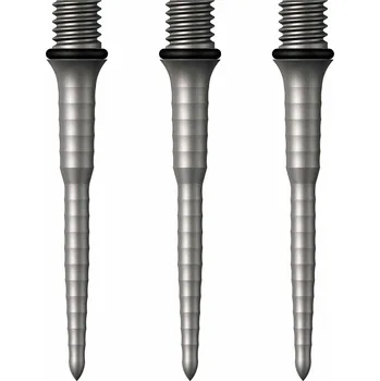 Příslušenství pro šipky Mission kovové hroty na šipky Titan Ripple, stříbrné Délka hrotu: 34 mm