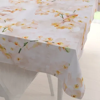ubrus Teflonový obdélníkový ubrus TF-045 Orchideje na béžovém 100x140 cm