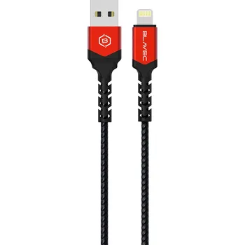 Datový kabel Blavec datový kabel Raptor USB-LIGHTNING 2,4A PD20W 0,5m Černo-červený