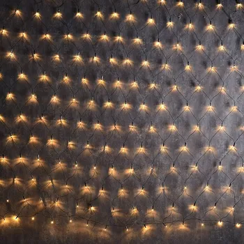 Venkovní osvětlení ACA Lighting LED vánoční síť na zeď hvězdičky, 3x2m, teplá bílá, IP44, 230V, 240 LED