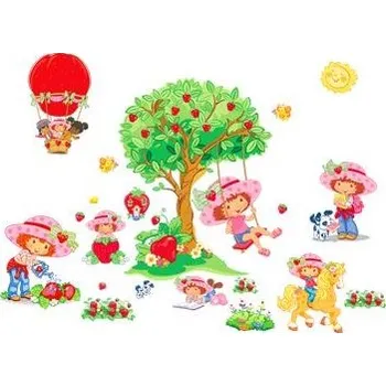 Samolepící dekorace Samolepky na zeď dětská Holčičí svět (SLEVA doprodej AKCE)