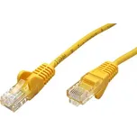 21.92.0582 Propojovací kabel RJ45/RJ45, U/UTP, 0,25m, kat. 5E, CCA, žlutý