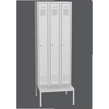 SAL 23A Šatní skříně na lavičce trojdílné, třídveřové Barvy skříní	 šedo-šedé RAL7031