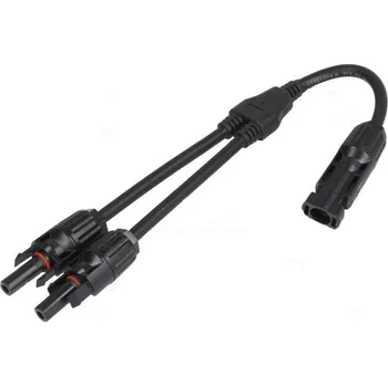 Elektrická zásuvka T-kus Y MC4 vidlice, MC4 zásuvka x2