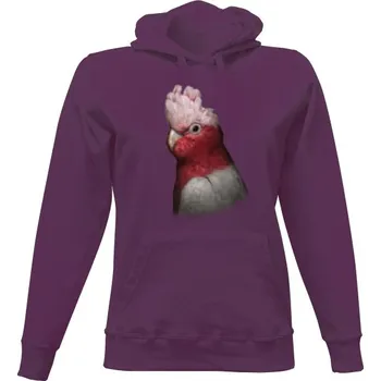 Dámská mikina Dámská mikina s kapucí s potiskem Kakadu růžový dámské