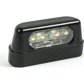 Osvětlení SPZ Led osvětlení SPZ motocyklu PARTS EUROPE LED LICENSE PLATE LIGHT / CLEAR LENS / ABS / BLACK