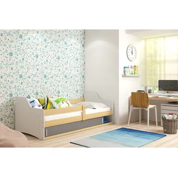Postel ImportWorld Dětská postel Nika 1 80x160 - 1 osoba - Borovice, Grafit