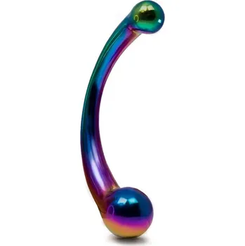 Dildo Black Label The Rainbow Curvy Stainless Steel Double Ended G-Spot Dildo