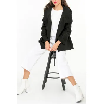 Dámský kabát Chana Mod dámský kabát buklé 331106-2 černá (XL)