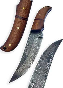 lovecký nůž Dellinger Damask Skinner Mahagony