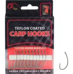 10ks - Háčky Zfish Teflon Curved Shank Barbless Velikost 4